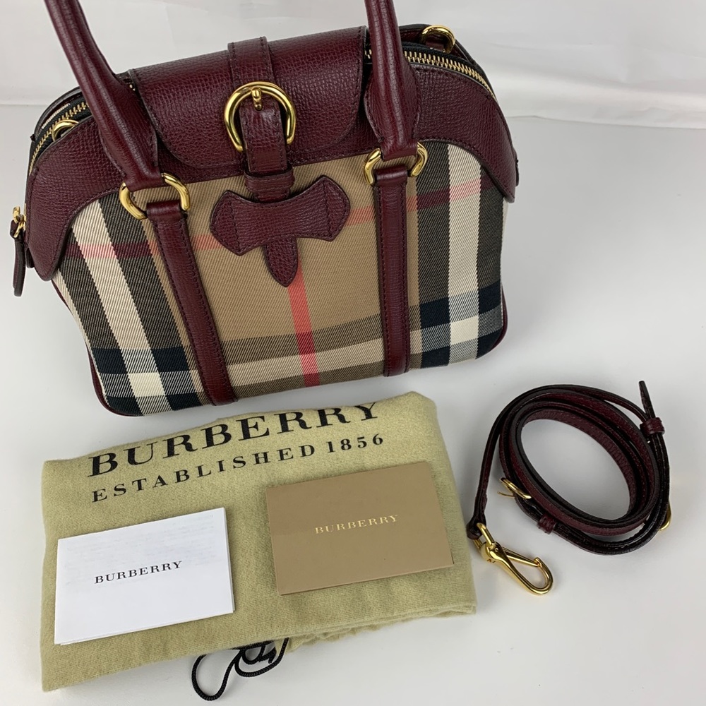 Burberry Small Milverton House Check Satchel - Picture 6 of 7